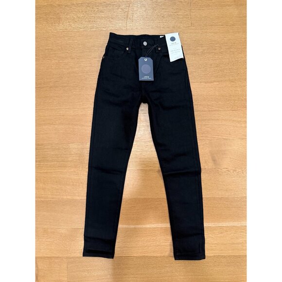 NWT Levi's Japanese Selvedge High Rise Slim Jeans in Black - Picture 1 of 7